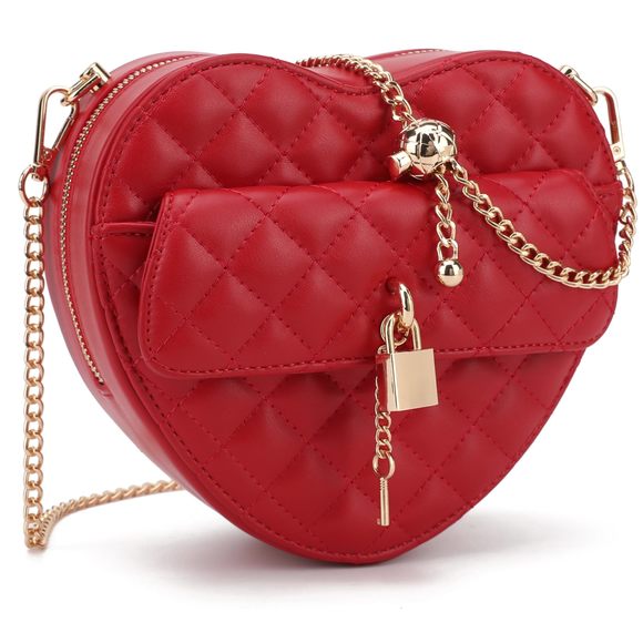 Heart Shape Satchel Crossbody Purse Zip Around Shoulder Bag C :') - Picture 1 of 7